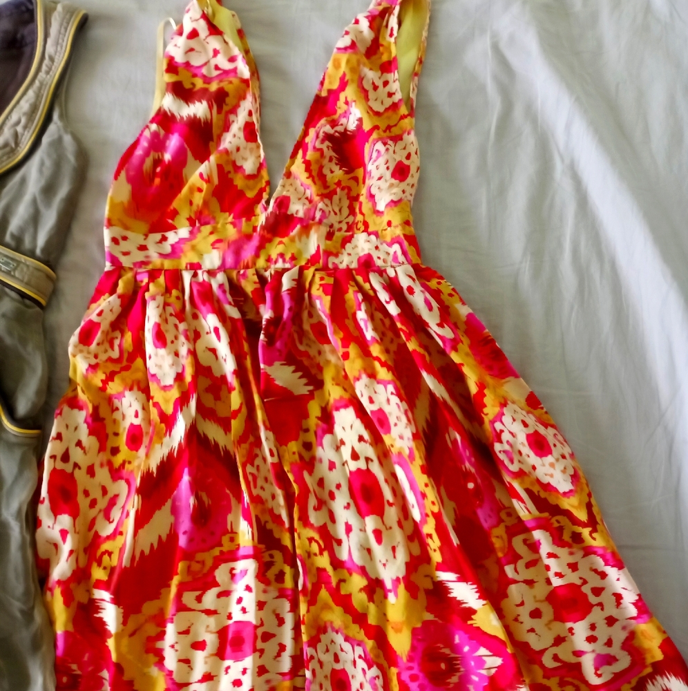 100% Silk dress , colorful, beautiful !
